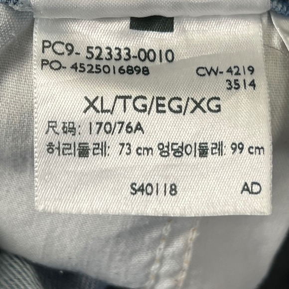 Levis Two Horse Brand Denim Shortalls Overalls Light Wash Cotton Womens XL - Picture 5 of 10